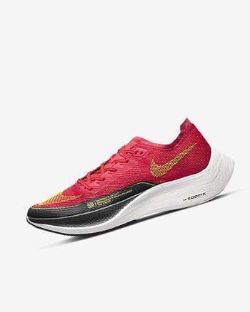 Red / Dark Grey / White Men's Nike ZoomX Vaporfly Next% 2 Running Shoes | UK3061