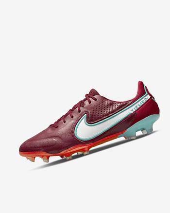 Red / Light Red / White Men's Nike Tiempo Legend 9 Elite FG Football Boots | UK2658