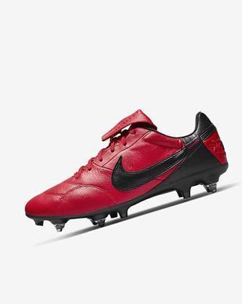 Red / Red / Black Men's Nike The Premier 3 SG-PRO Anti-Clog Traction Football Boots | UK2531