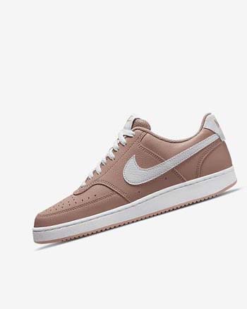 Rose / Black / White Women's Nike Court Vision Low Next Nature Sneakers | UK4708