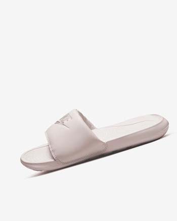 Rose / Rose / Metal Silver Women's Nike Victori One Slides | UK5489