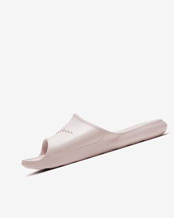 Rose / Rose / White Women's Nike Victori One Slides | UK4870