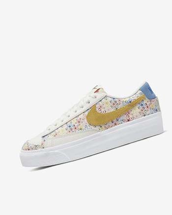 Royal / Blue Women's Nike Blazer Low Platform Sneakers | UK2668