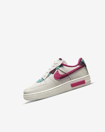 Turquoise / Pink Girls' Nike Force 1 Fontanka Shoes | UK3189