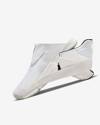 White / Black Men's Nike Go FlyEase Sneakers | UK4520