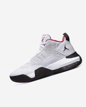 White / Black / Pink Men's Nike Jordan Stay Loyal Basketball Shoes | UK3219