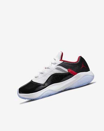 White / Black / Red Boys' Nike Air Jordan 11 CMFT Low Basketball Shoes | UK1204