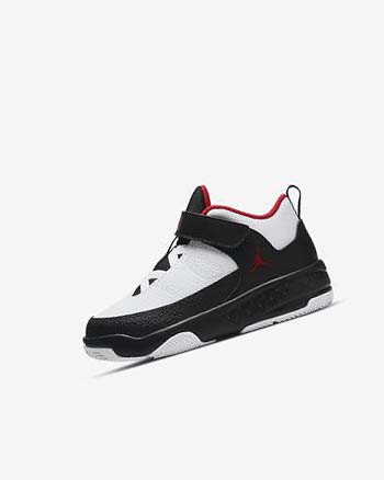 White / Black / Red Boys' Nike Jordan Max Aura 3 Basketball Shoes | UK3204