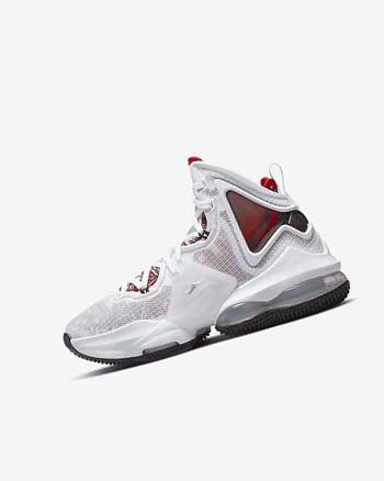 White / Black / Red Girls' Nike LeBron 19 Basketball Shoes | UK4599