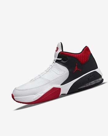 White / Black / Red Men's Nike Jordan Max Aura 3 Basketball Shoes | UK1137