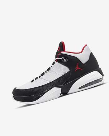 White / Black / Red Men's Nike Jordan Max Aura 3 Basketball Shoes | UK4690