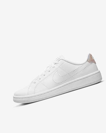 White / Black / Rose Women's Nike Court Royale 2 Next Nature Sneakers | UK4787