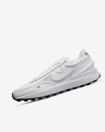 White / Black / White Women's Nike Waffle One Sneakers | UK5094