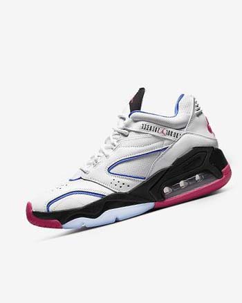 White / Blue / Black / Pink Men's Nike Jordan Point Lane Basketball Shoes | UK1202