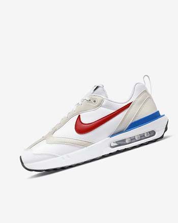 White / Blue / Black / Red Men's Nike Air Max Dawn Sneakers | UK3190