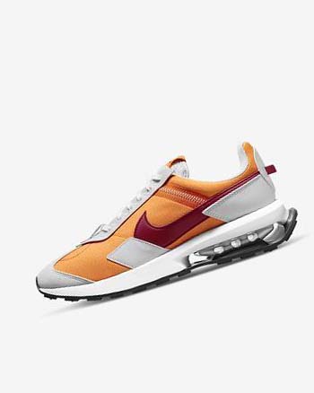 White / Burgundy Men's Nike Air Max Pre-Day Sneakers | UK2267