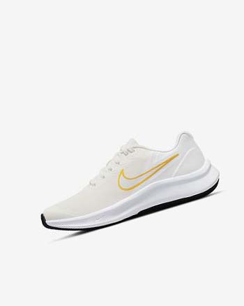 White / Gold / Multicolor Boys' Nike Star Runner 3 Running Shoes | UK5156