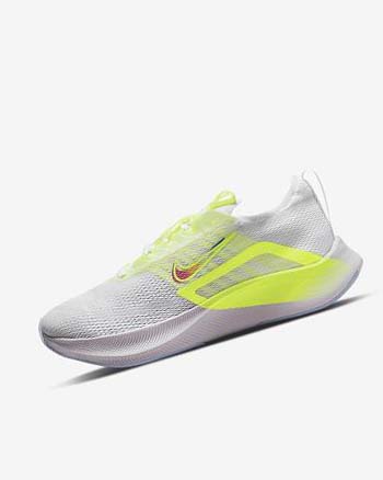 White / Green / Platinum Women's Nike Zoom Fly 4 Premium Running Shoes | UK1134