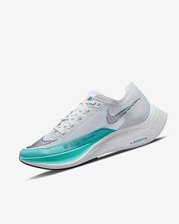 White / Green / Turquoise / Black Women's Nike ZoomX Vaporfly Next% 2 Running Shoes | UK2915