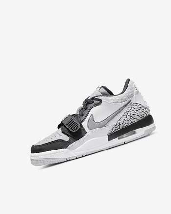 White / Grey / Black Boys' Nike Air Jordan Legacy 312 Low Basketball Shoes | UK5180