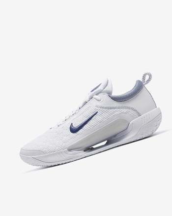 White / Grey / Navy Men's Nike Court Zoom NXT Tennis Shoes | UK3178