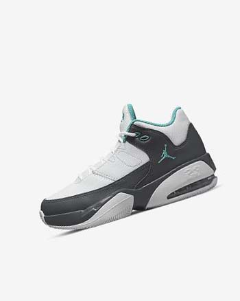 White / Grey / Turquoise Boys' Nike Jordan Max Aura 3 Basketball Shoes | UK2730