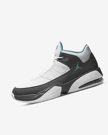 White / Grey / Turquoise Men's Nike Jordan Max Aura 3 Basketball Shoes | UK2991