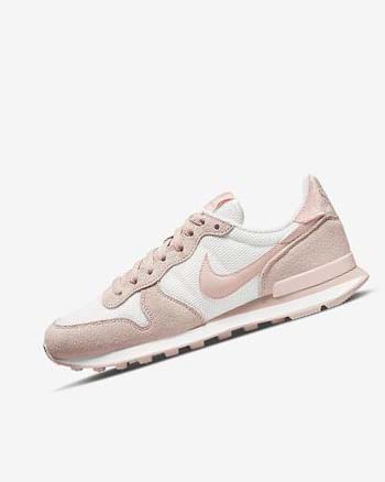 White / Khaki Grey / Light Women's Nike Internationalist Sneakers | UK3171