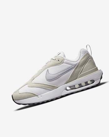 White / Light Beige / Black / Purple Women's Nike Air Max Dawn Sneakers | UK2598