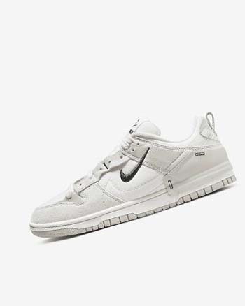 White / Light Beige / Black Women's Nike Dunk Low Disrupt 2 Sneakers | UK2549