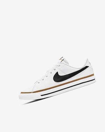 White / Light Brown / Black Boys' Nike Court Legacy Sneakers | UK4767