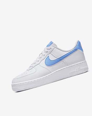 White / Metal Silver / Blue Women's Nike Air Force 1 '07 Next Nature Sneakers | UK2946