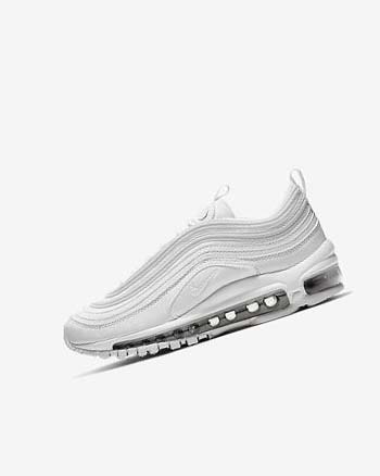 White / Metal Silver / White Girls' Nike Air Max 97 Casual Shoes | UK3040