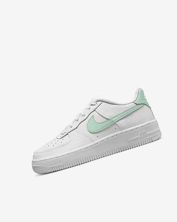 White / Mint Boys' Nike Air Force 1 Sneakers | UK2965