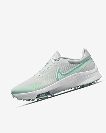 White / Mint / Platinum / Turquoise Men's Nike Air Zoom Infinity Tour NEXT% Golf Shoes | UK5194