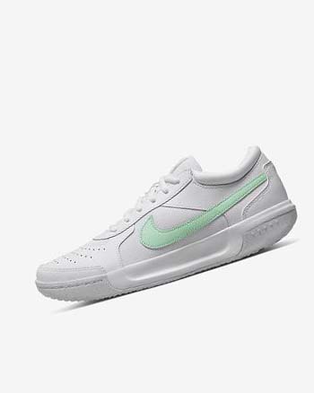 White / Mint Women's Nike Court Zoom Lite 3 Tennis Shoes | UK3068