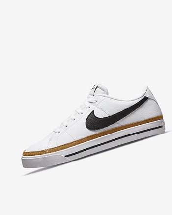 White / Orange / Black Women's Nike Court Legacy Next Nature Sneakers | UK5053