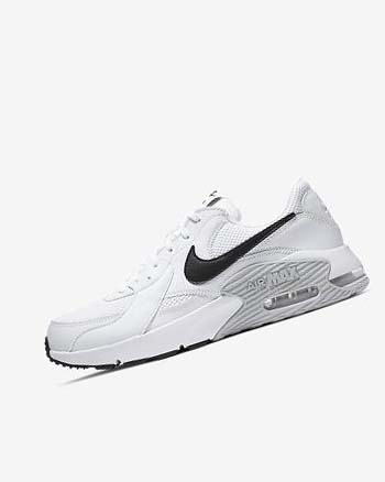 White / Platinum / Black Men's Nike Air Max Excee Sneakers | UK4756