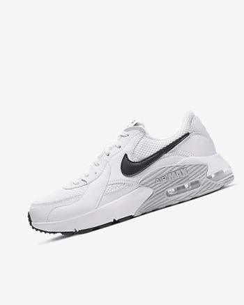 White / Platinum / Black Women's Nike Air Max Excee Sneakers | UK2292