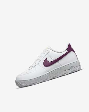 White / Platinum Boys' Nike Air Force 1 Crater Next Nature Sneakers | UK2291