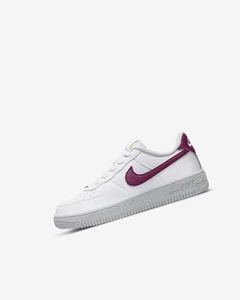 White / Platinum Girls' Nike Force 1 Next Nature Shoes | UK5130