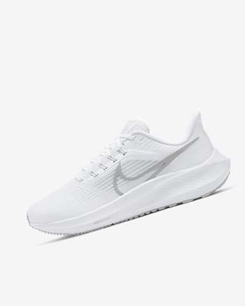 White / Platinum / Grey / Metal Silver Women's Nike Air Zoom Pegasus 39 Running Shoes | UK5458