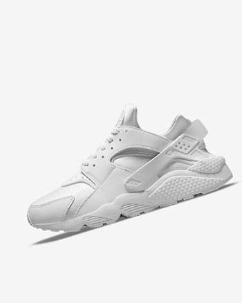 White / Platinum Men's Nike Air Huarache Sneakers | UK5052