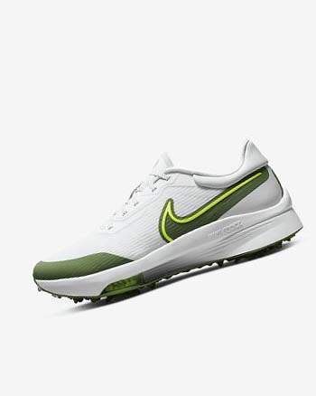 White / Platinum Men's Nike Air Zoom Infinity Tour NEXT% Golf Shoes | UK4819