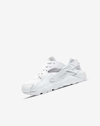 White / Platinum / White Girls' Nike Huarache Run Shoes | UK3253