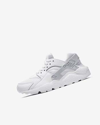 White / Platinum / White Girls' Nike Huarache Run Shoes | UK5466