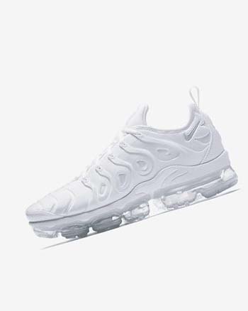 White / Platinum / White Men's Nike Air VaporMax Plus Sneakers | UK2652