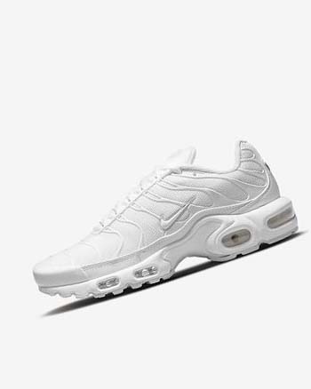 White / Platinum / White Women's Nike Air Max Plus Sneakers | UK2410