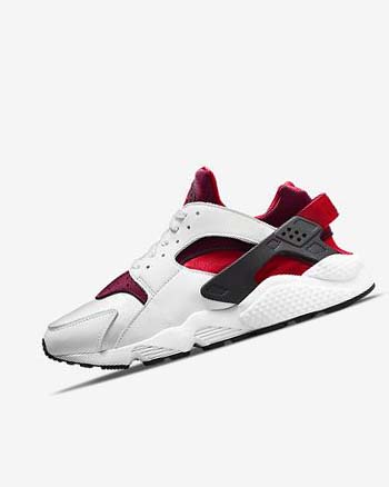 White / Red / Black / Red Men's Nike Air Huarache Sneakers | UK5536