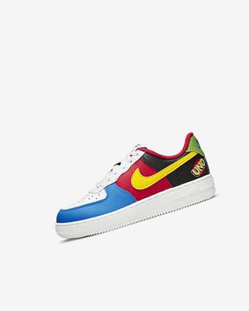 White / Red / Royal / Gold Boys' Nike Force 1 LV8 Shoes | UK2527